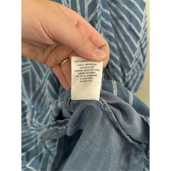 Kachel Views Printed Shirt Dress Sz 4 100% Lyocell Lightweight Resortwear - Picture 10 of 10